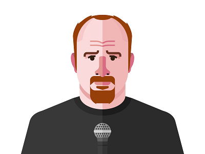 Dear Louis C.K. (and Odwalla) ck dwolla flat illustration louie louis odwalla portrait vector