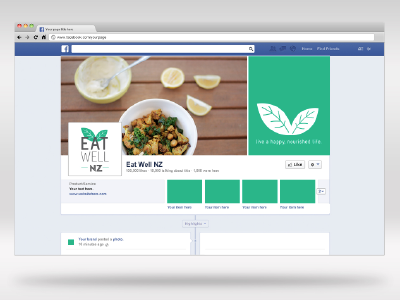 Eat Well NZ branding client concept facebook logo social media