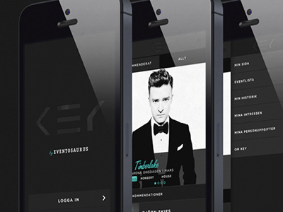 Key UI black dark minimalistic responsive ui