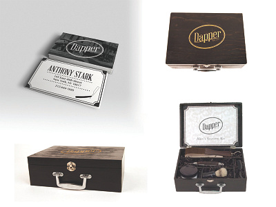 Dapper Shaving Kit box branding engraved kit packaging razor shaving
