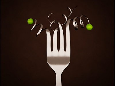 Loco Guisantes 3d cgi cinema4d fork pea render