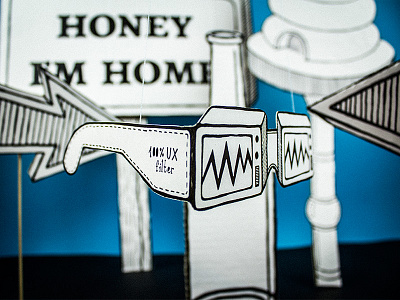 Adbee paper glasses adbee bee closeup composition filter glasses hive maldo paper photography portfolio ux