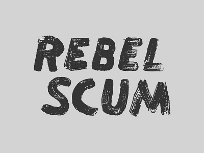 Rebel Scum brush grunge star wars type