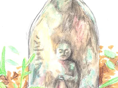 Jizō asia japan jizō pencil stone statue