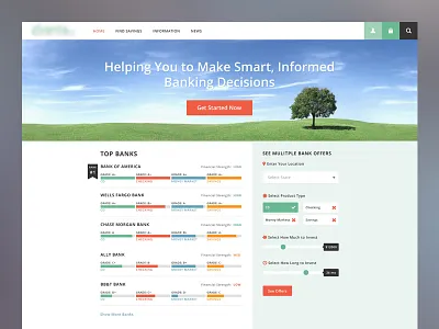 Banking Homepage banking flat form homepage minimal progress bar