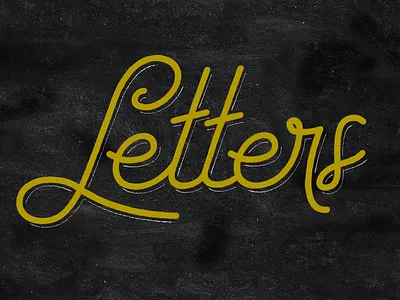 Letters chalk type typography