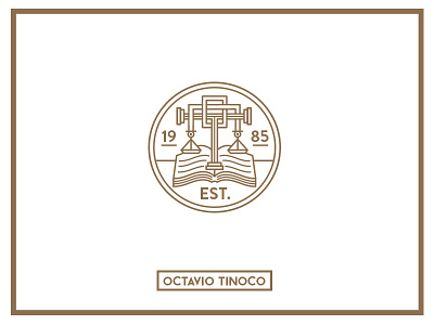 Octavio Tinoco balance book design ftdesign gold law lawyer line logo pendulum shield tribunal