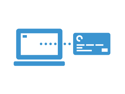 Transaction Data computer credit card icon transaction vector