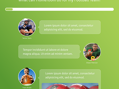 Homeroom UI Elements chat education fund homeroom ui web