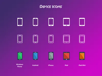 Device Icons flat free psd freebie freebies icon psd ui