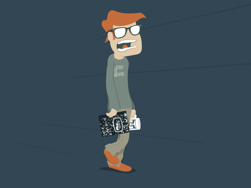 After Effects Rig [GIF] after effects animation cartoon character lip sync motion graphics photoshop puppet rig walk cycle