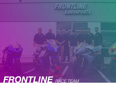 Frontline Race Team Website css header html javascript website