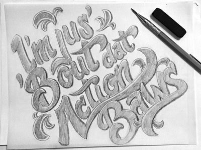 Like A Baws hand lettering illustration lettering