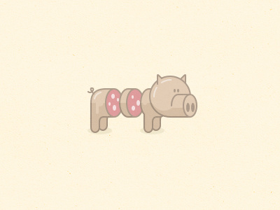 Pig cut pig sausage