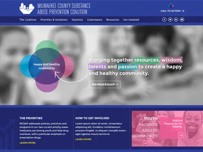 New non-profit black and white blur bold color contrast non profit simplistic strong ui ux web design youth
