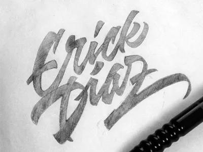 Erick Diaz calligraphy custom design dj lettering logo music