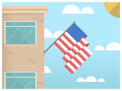 'Mmmerica america flag flat illustration simple united states usa