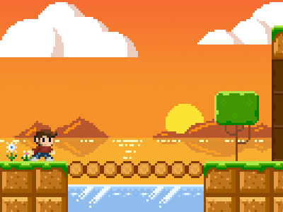 Dakar Falls art dakar falls game pixel platformer retro snes