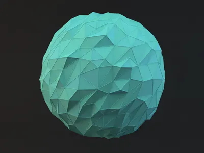 Teal Sphere 3d c4d lowpoly sphere teal