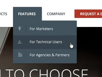 Dropdown Menu dropdown hover icons menu