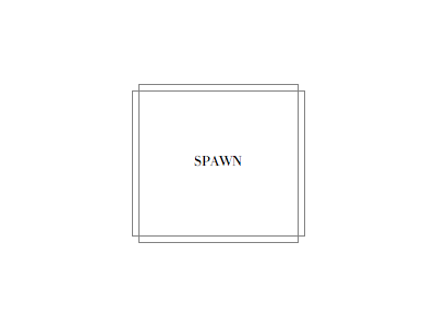 SPAWN begin black design gray logo spawn type