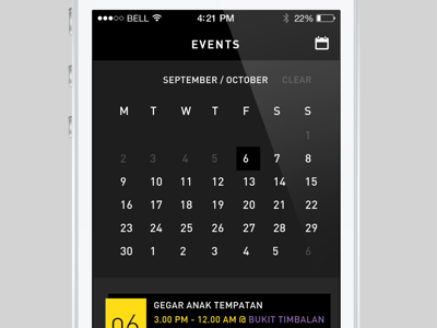 JBAF Calendar app design interface ios7 psd sketch ui user ux