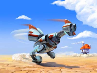 Robo Chicken digital illustration robo chicken