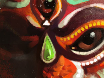 Nandi bull digital paint illustration mythology nandi