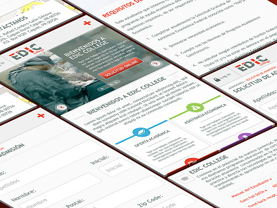 EDIC college Mobile app car college edic education mobile ui ux