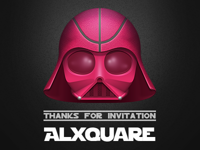 First shot dribbble head invite pink shot star wars