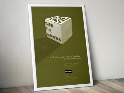 Into The Woods graphicdesign grid layout poster typography