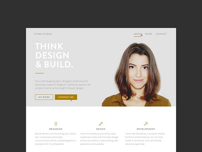 Portfolio 0.1 bootstrap brandon grotesque flat grey light minimal portfolio self potrait simple web wip