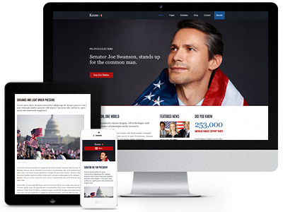 Kause for Wordpress charity church politics responsive template theme wordpress