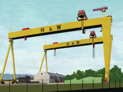 Samson & Goliath of Belfast belfast cranes goliath harland landmark samson wolff