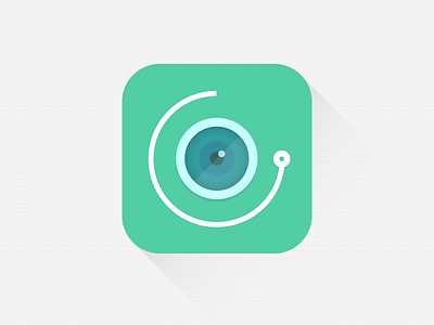 Camera App Icon 360 app blue camera design flat green icon ios shadow