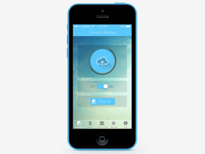 contact backup app application blue clean creative design ios ios7 ui ux