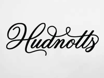 Hudnotts branding hand lettering logo logotype packaging type typography