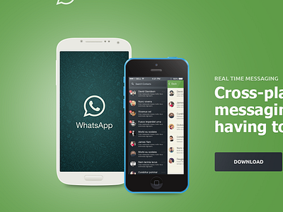 Whatsapp clean green iphone web design webdesign whatsapp