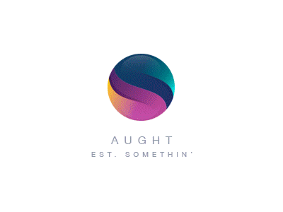 Aught - GIF blue candy circle colorful gif green logo mark orange rebound retro xalion
