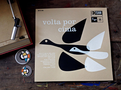 volta por cima screen print illustration mixtape music poster record screen print silk screen silkscreen tsaw