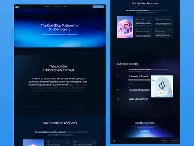 The One-stop shop platform for SUI crypto website design ui ui design ux ui design website design