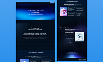 The One-stop shop platform for SUI crypto website design ui ui design ux ui design website design