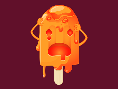 Popsicle ice lolly ice pop melt popsicle scream