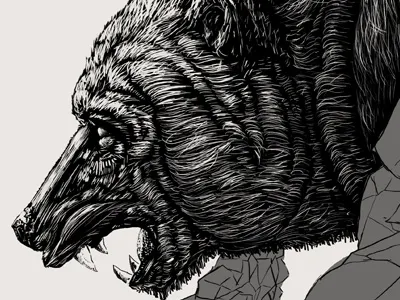 Bear bear folk gigposter wip