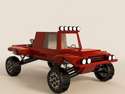 Prerunner 3d car graphic design low low poly motion graphics poly vehicle