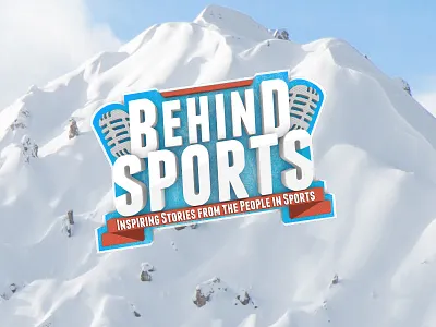 Behind Sports Podcast logo podcast sochi sports sports branding