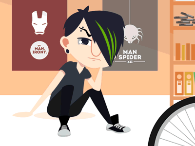 Sigh {GIF} animated animatin bg boy emo gif hair illustration sigh