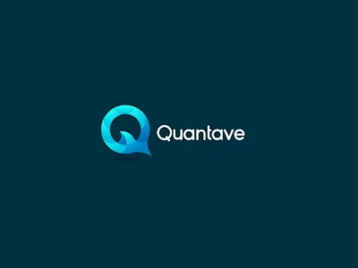 Quantave (with colors) analyse icon logo market money news quantitative quote sign trade wave wire