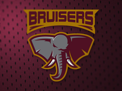 Bruisers Football brand bruisers elephant football illustrator