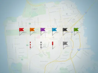 Location Pins annotations first shot of 2014 flags ios ios7 little locations pin
